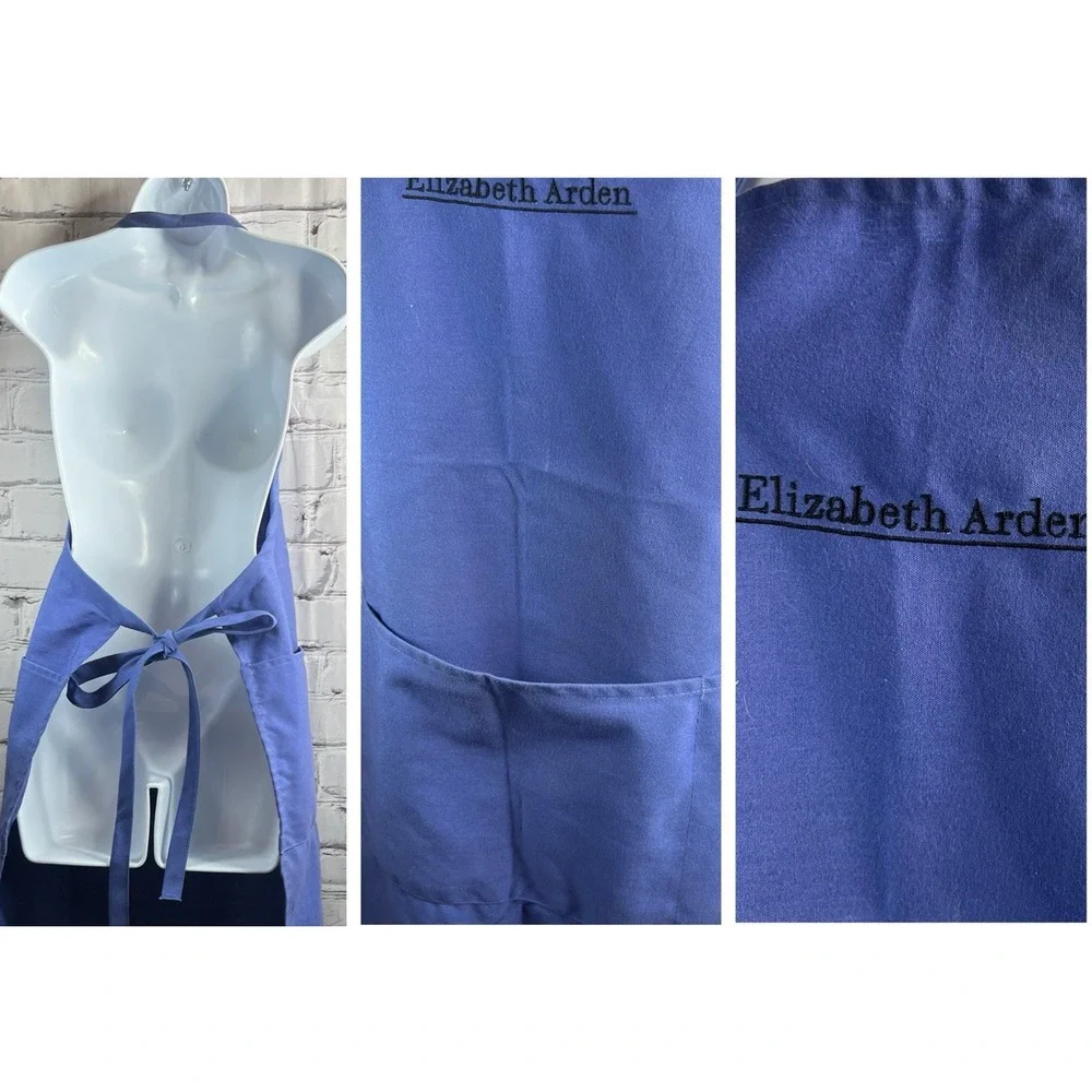 Lot/2 ELIZABETH ARDEN Jacket & Apron SMALL Uniform Top Pockets Cosmetics Counter